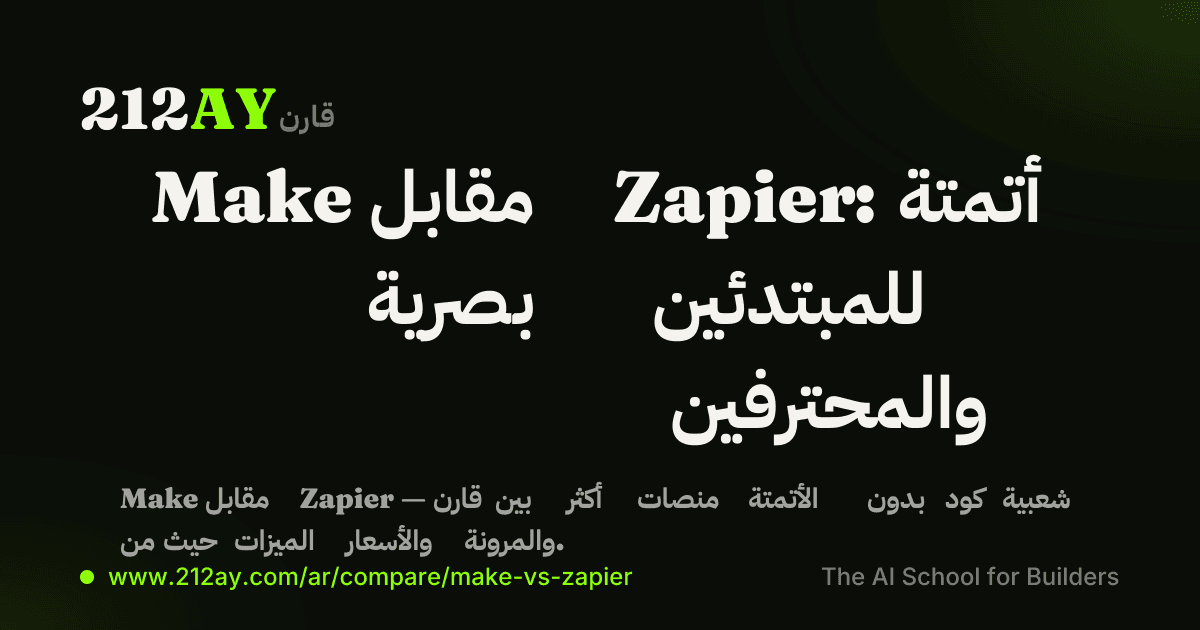 Make مقابل Zapier: أتمتة بصرية للمبتدئين والمحترفين