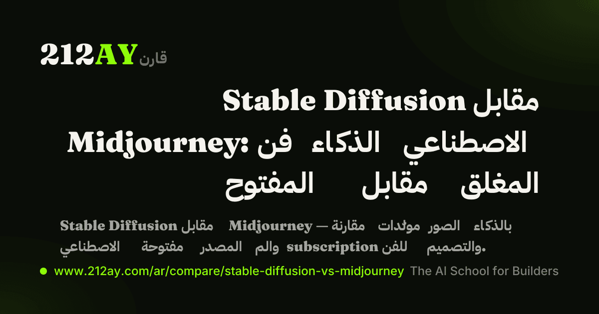 Stable Diffusion مقابل Midjourney: فن الذكاء الاصطناعي المفتوح مقابل المغلق