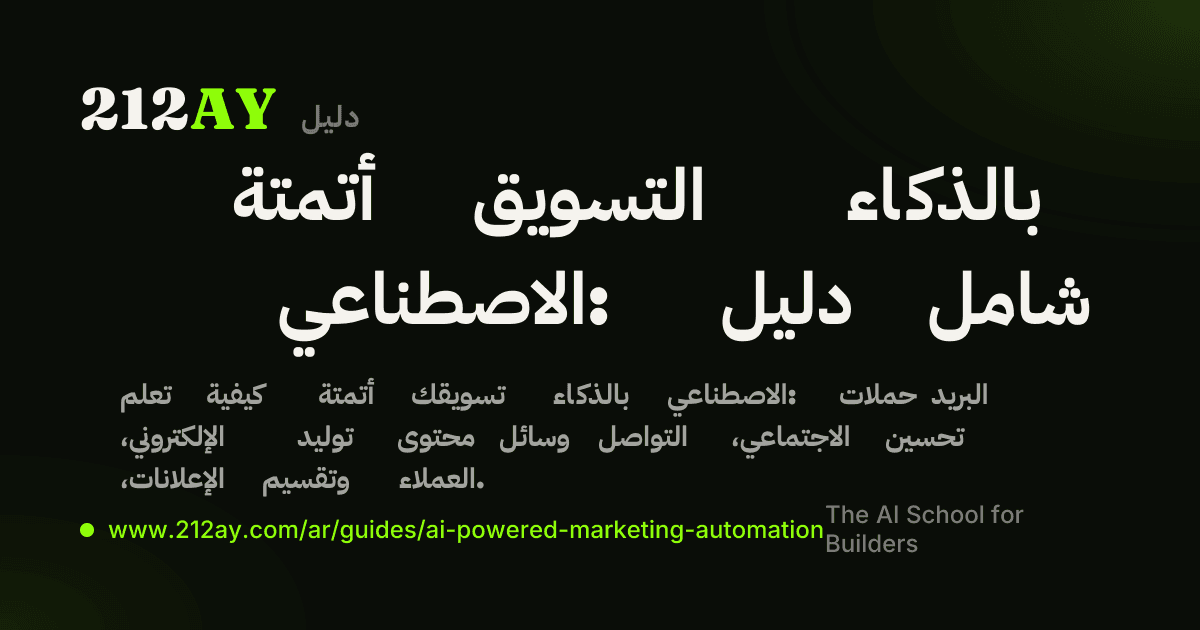أتمتة التسويق بالذكاء الاصطناعي: دليل شامل