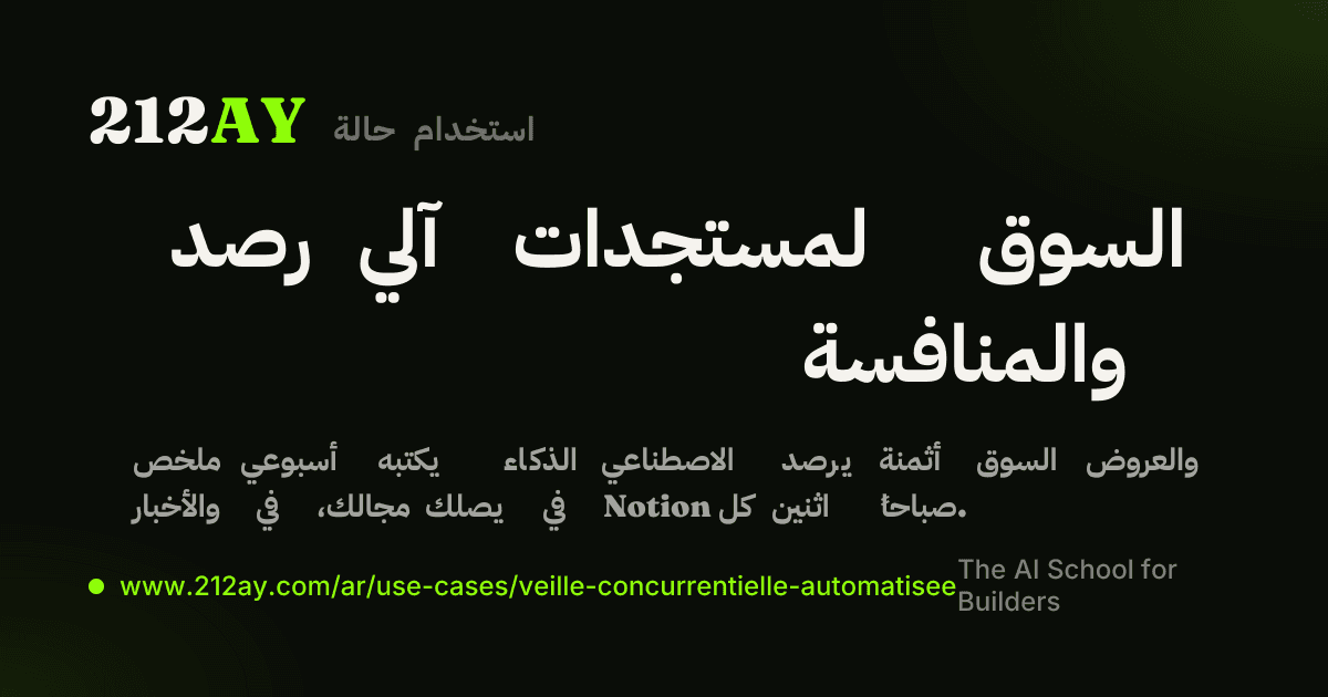 رصد آلي لمستجدات السوق والمنافسة