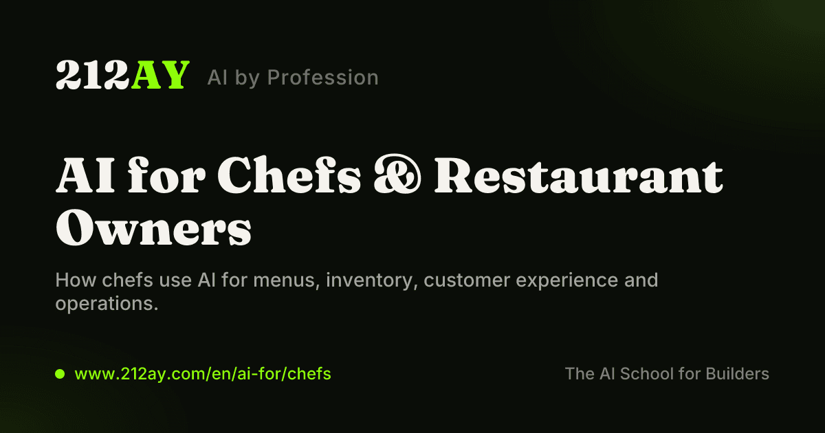 AI for Chefs & Restaurant Owners
