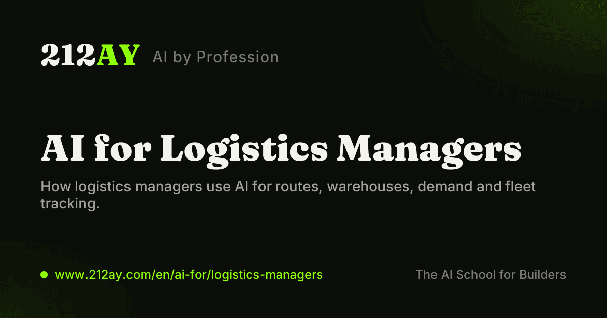 AI for Logistics Managers
