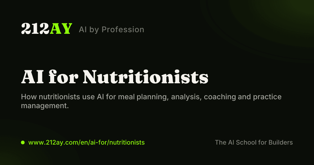 AI for Nutritionists