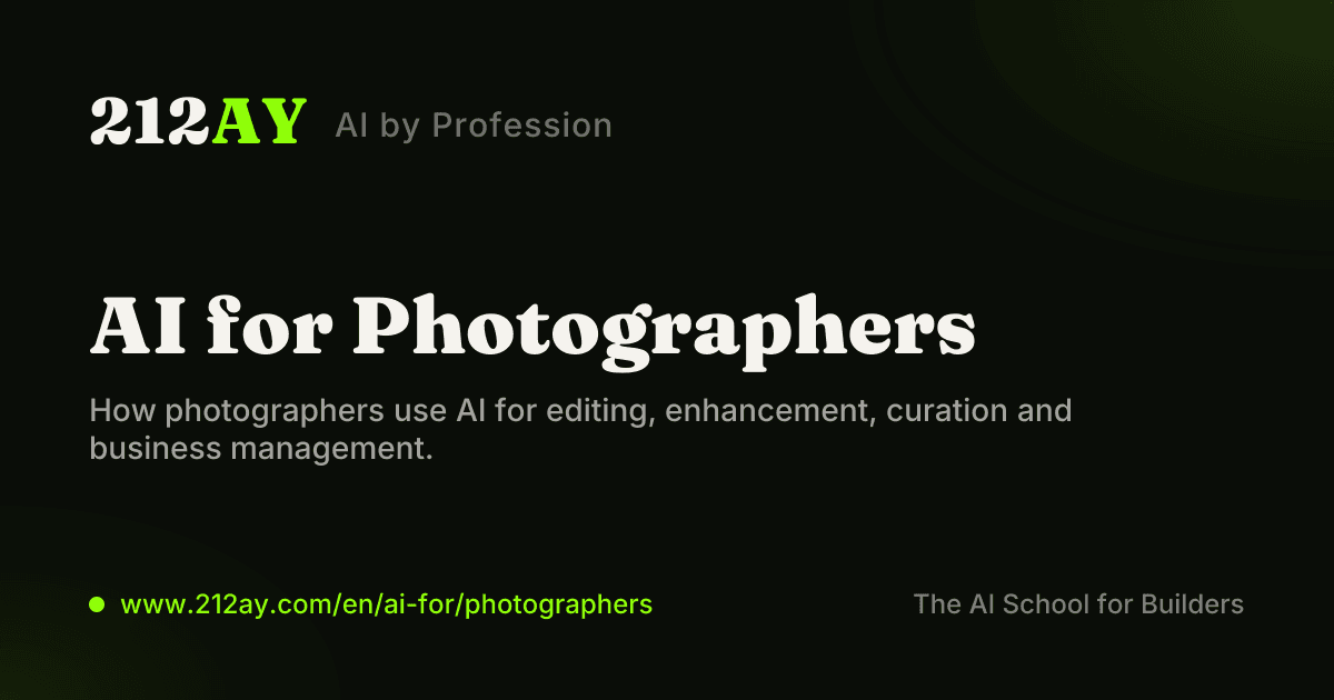 AI for Photographers