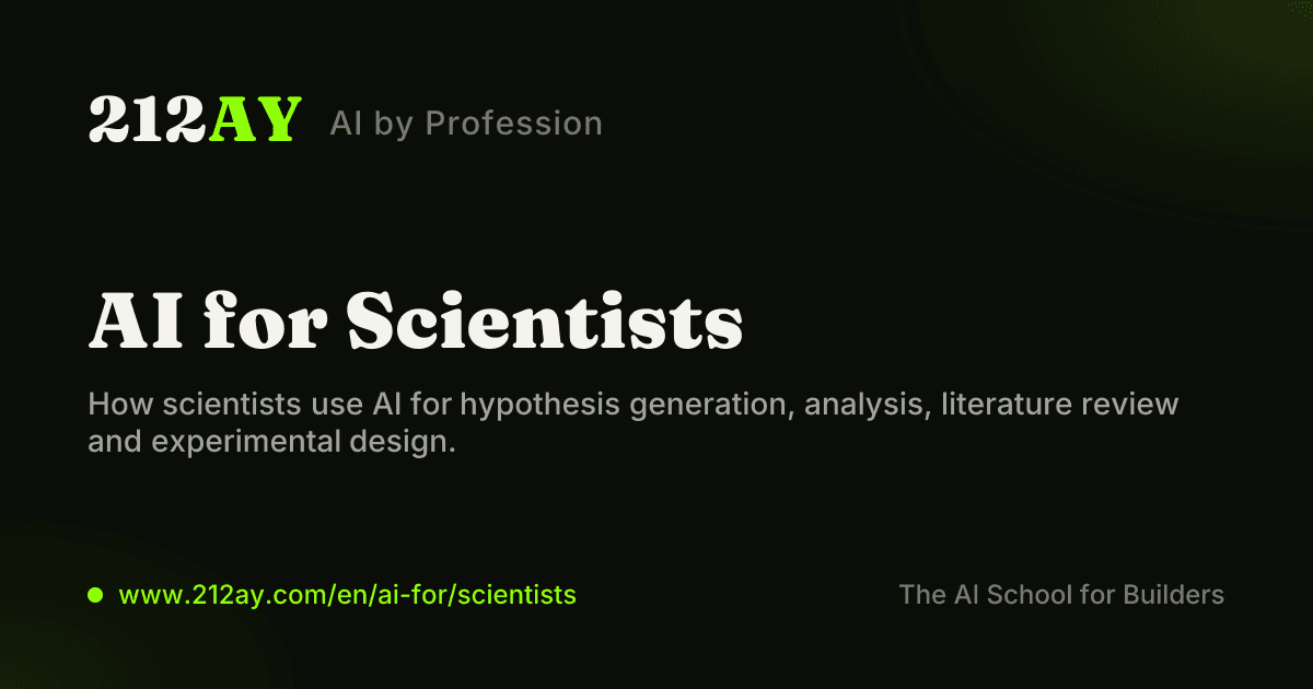 AI for Scientists
