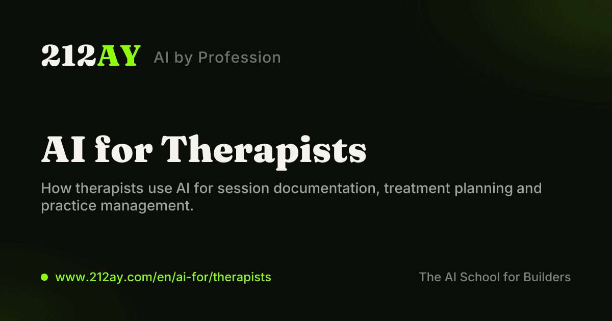 AI for Therapists