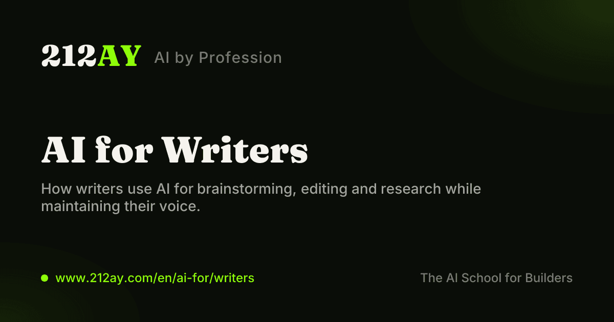 AI for Writers