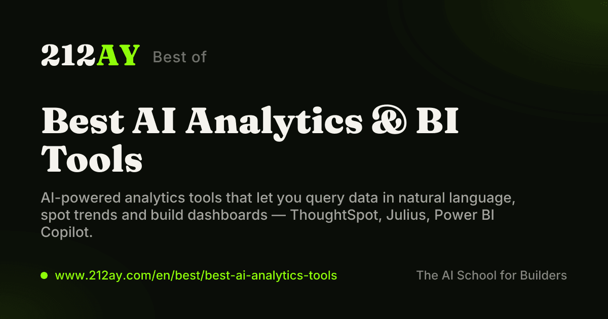 Best AI Analytics & BI Tools