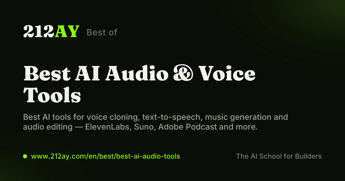 Best AI Audio & Voice Tools