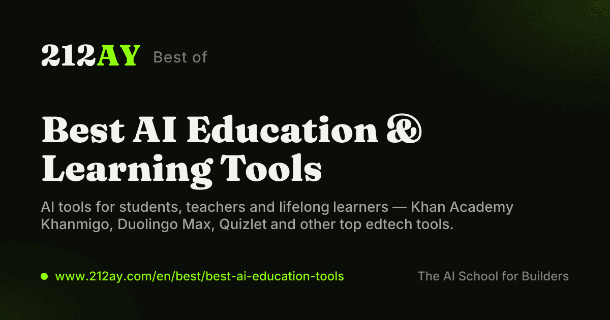 Best AI Education & Learning Tools