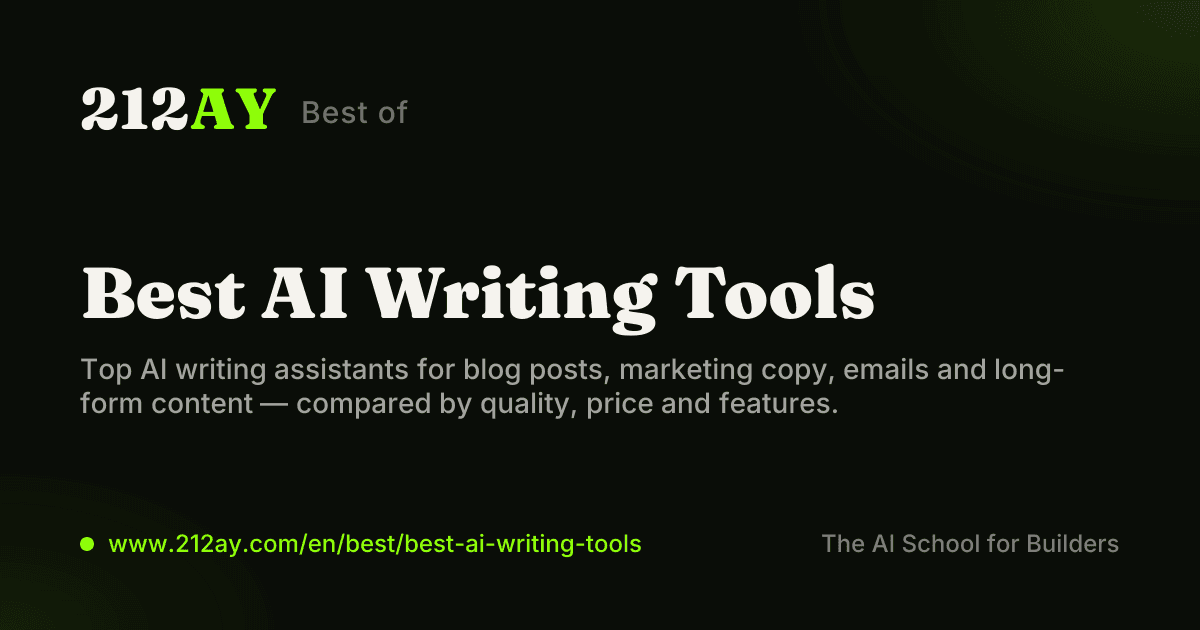 Best AI Writing Tools