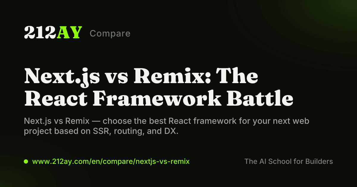 Next.js vs Remix: The React Framework Battle