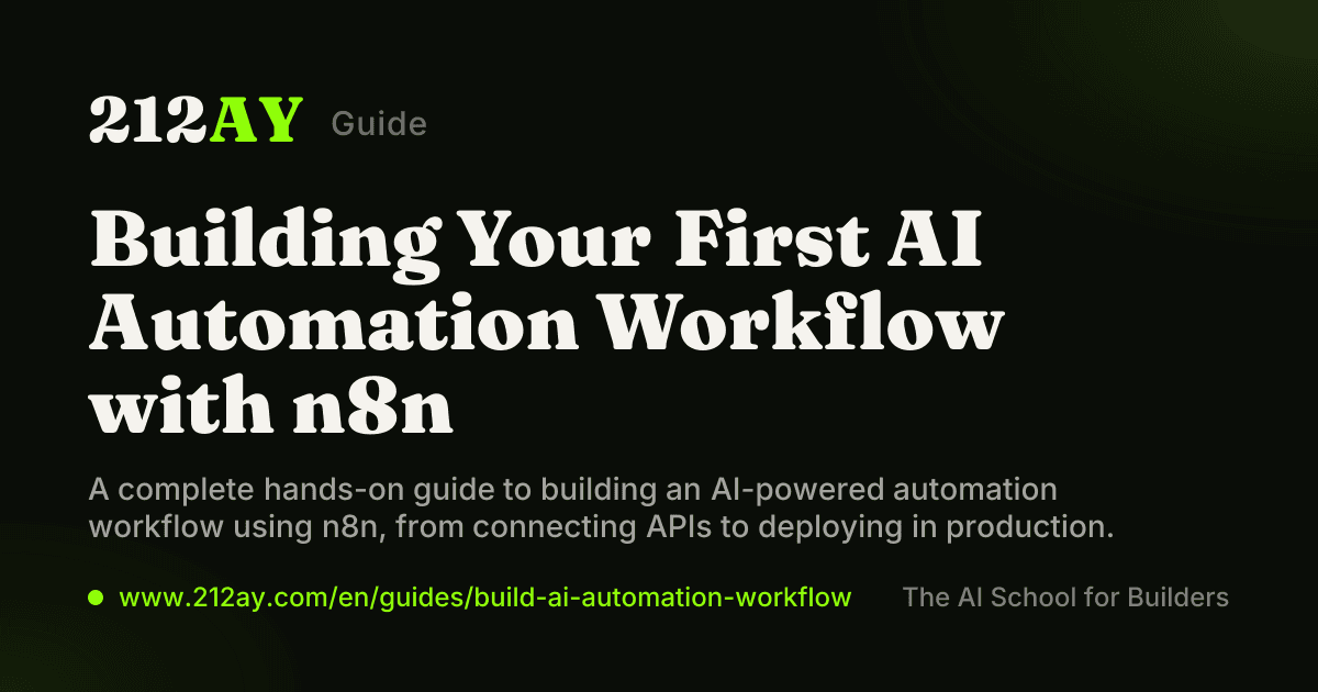 Building Your First AI Automation Workflow with n8n