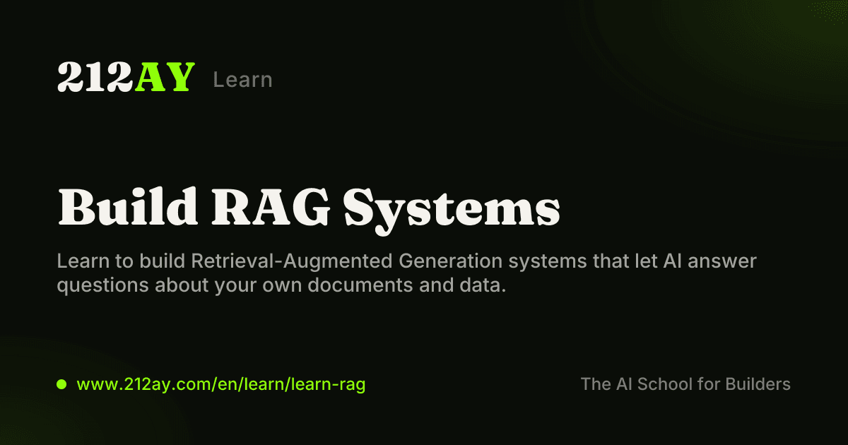 Build RAG Systems