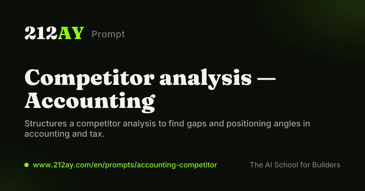 Competitor analysis — Accounting