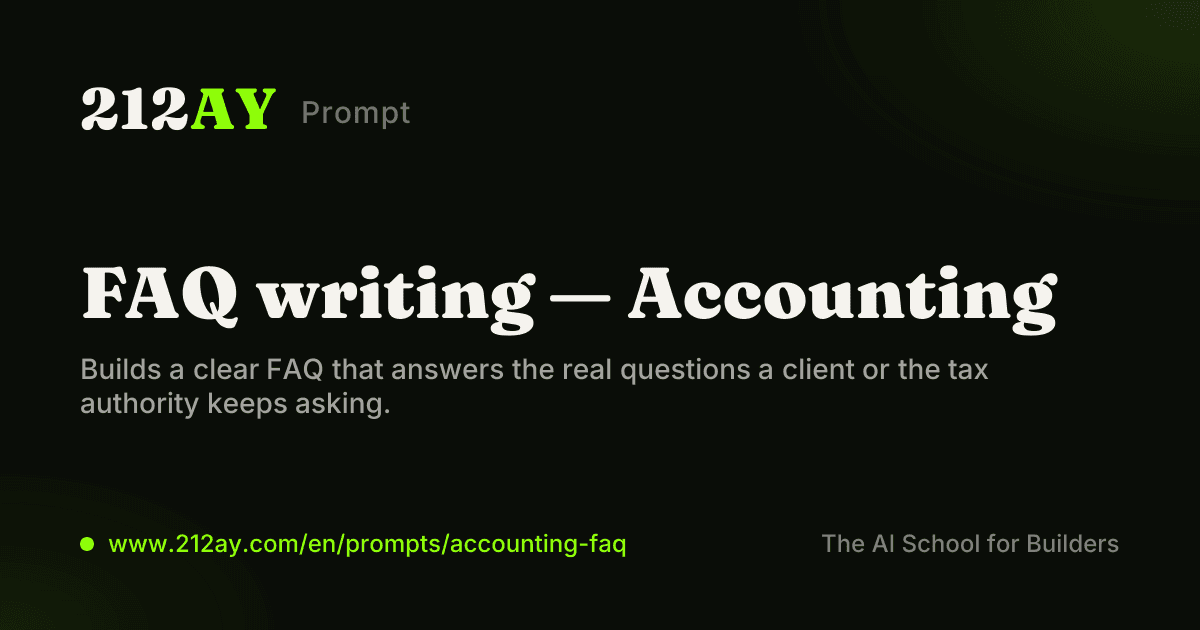 FAQ writing — Accounting