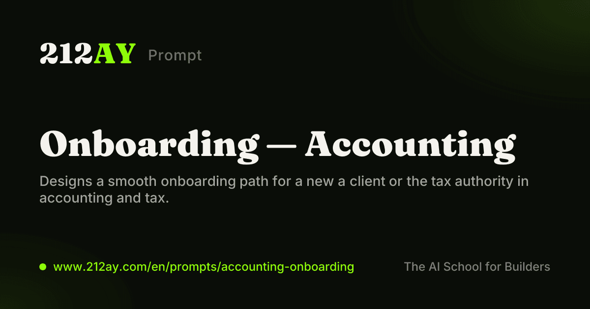 Onboarding — Accounting