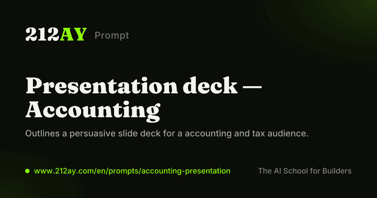 Presentation deck — Accounting