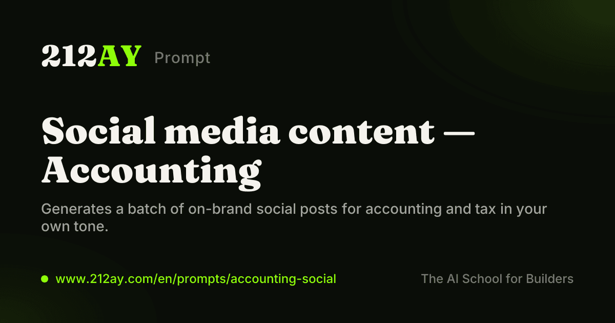 Social media content — Accounting