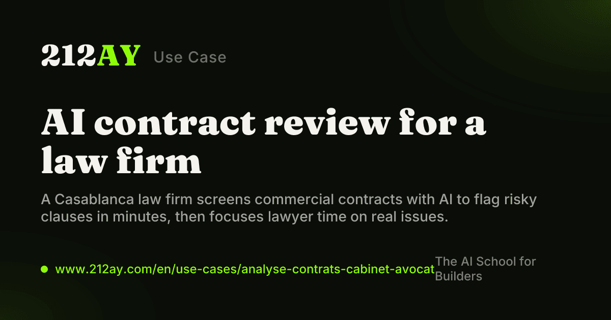 AI contract review for a law firm