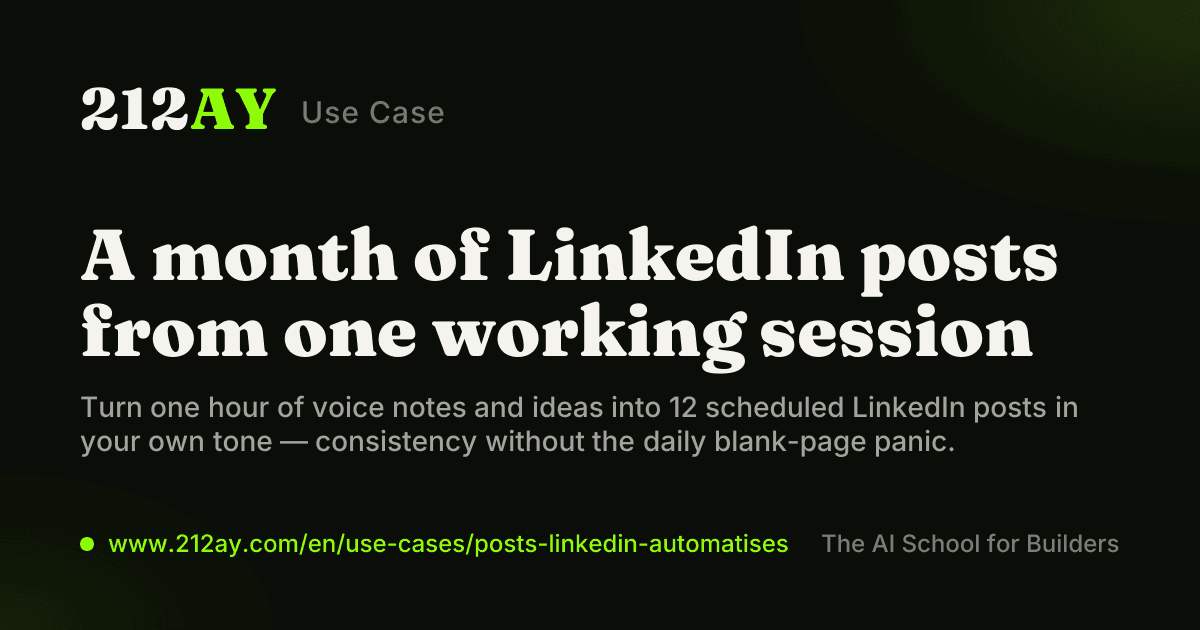 A month of LinkedIn posts from one working session