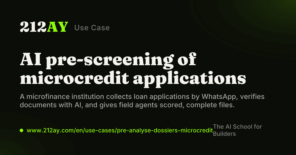 AI pre-screening of microcredit applications