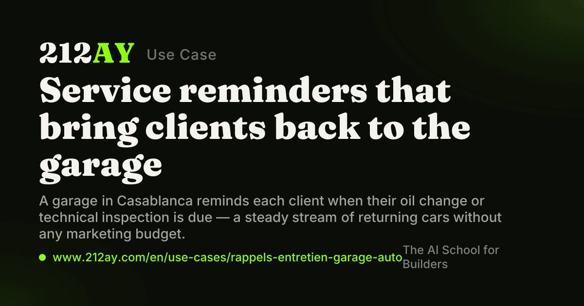 Service reminders that bring clients back to the garage