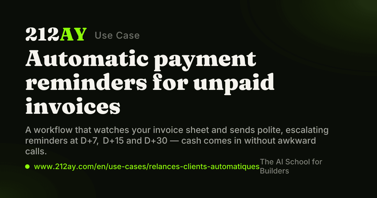 Automatic payment reminders for unpaid invoices