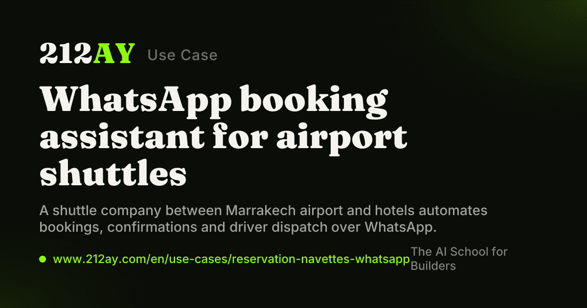 WhatsApp booking assistant for airport shuttles