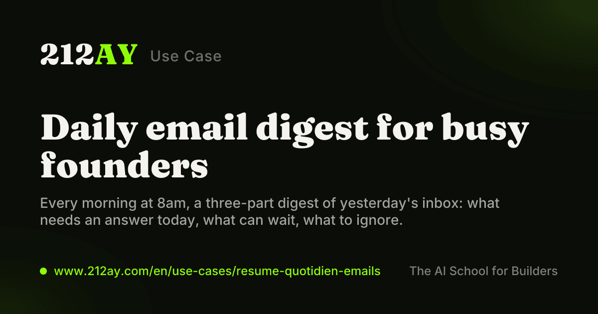 Daily email digest for busy founders
