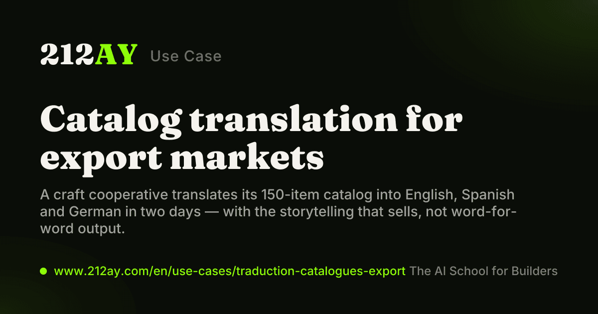 Catalog translation for export markets