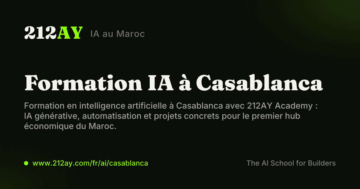 Formation IA à Casablanca