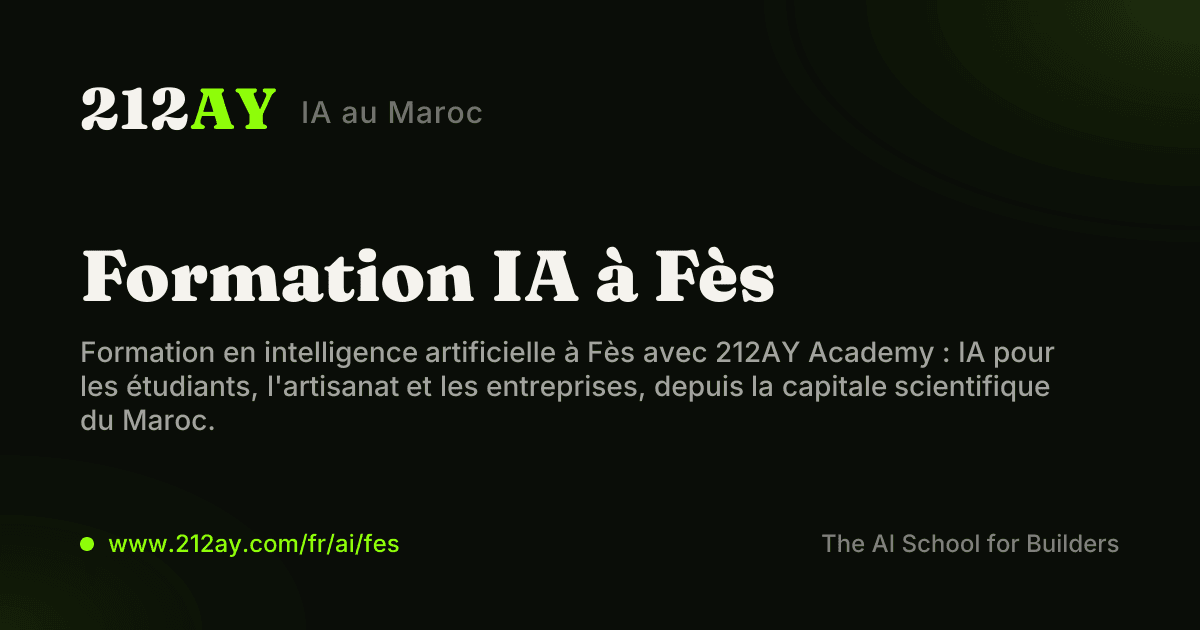 Formation IA à Fès
