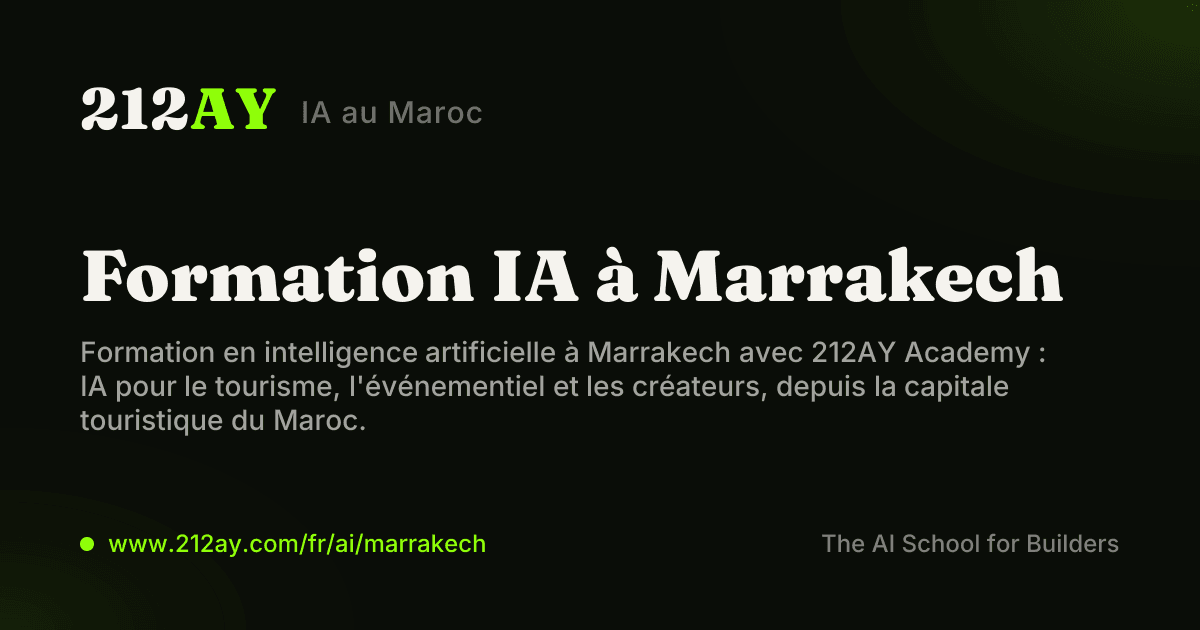 Formation IA à Marrakech