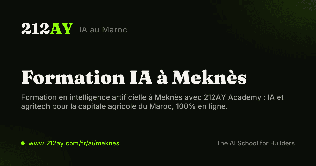 Formation IA à Meknès