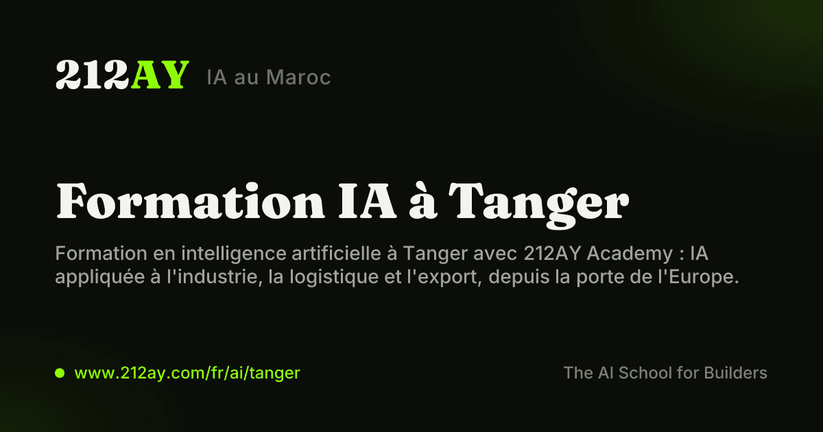 Formation IA à Tanger