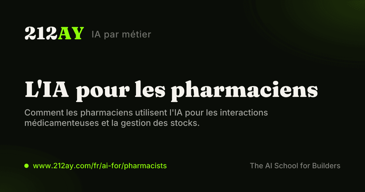 L'IA pour les pharmaciens