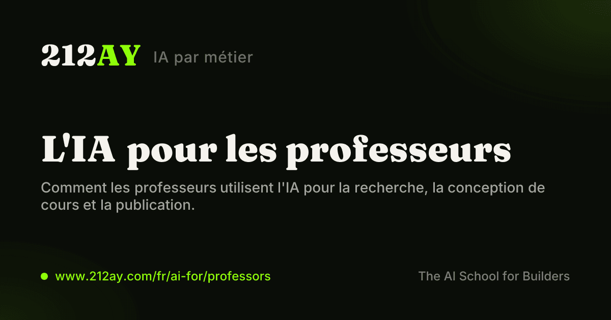 L'IA pour les professeurs
