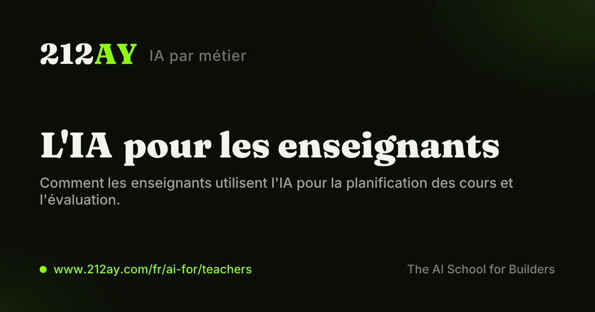 L'IA pour les enseignants