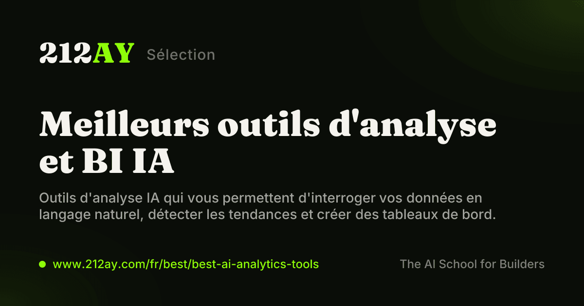 Meilleurs outils d'analyse et BI IA