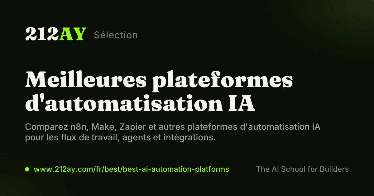 Meilleures plateformes d'automatisation IA
