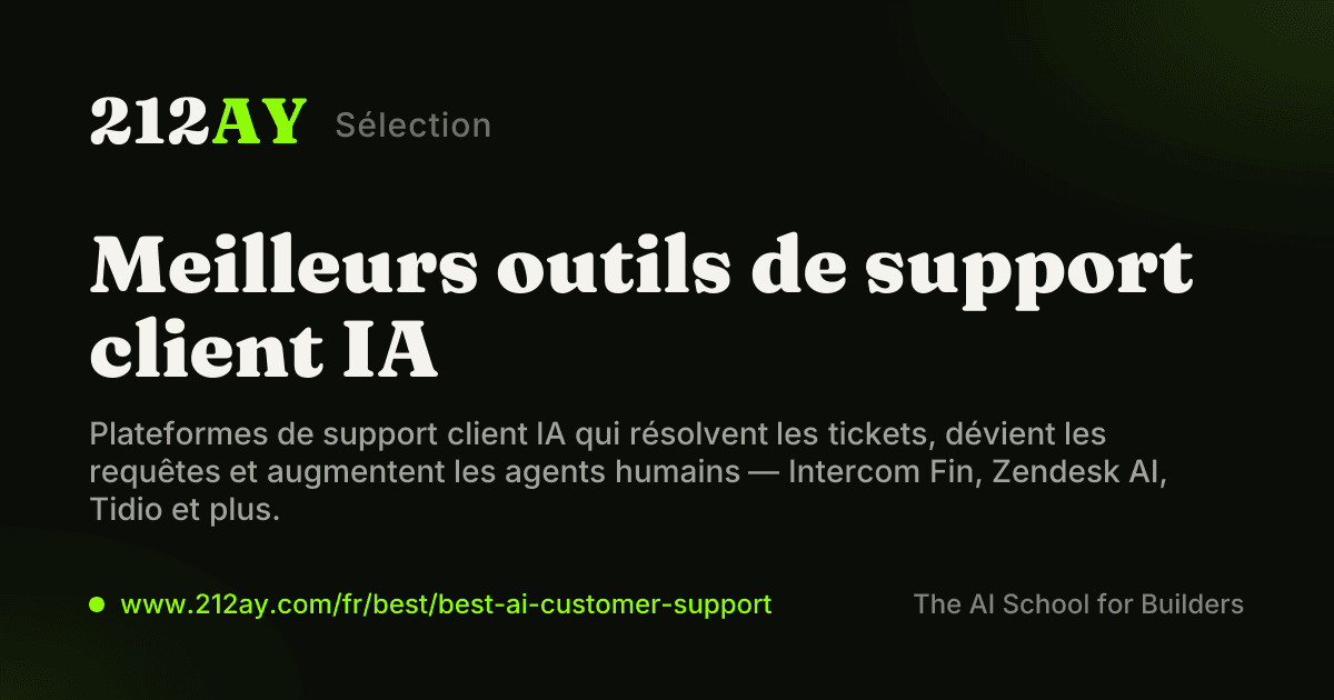 Meilleurs outils de support client IA