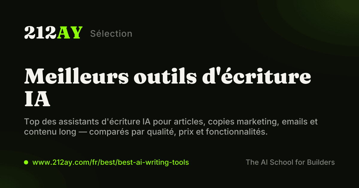 Meilleurs outils d'écriture IA