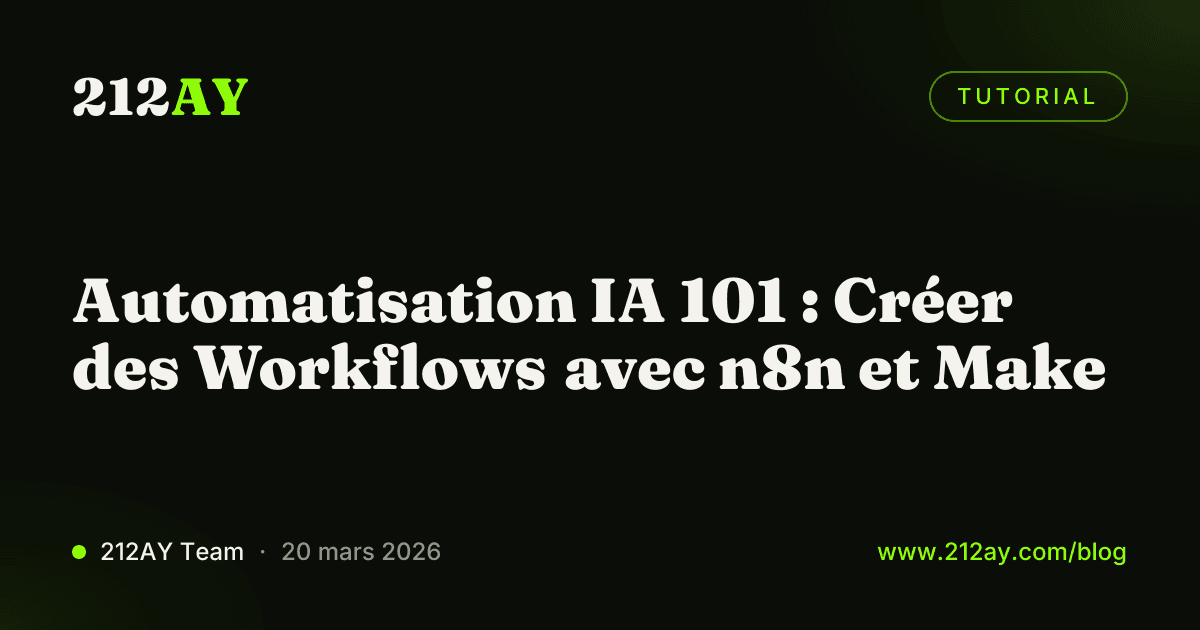 Automatisation IA 101 : Créer des Workflows avec n8n et Make