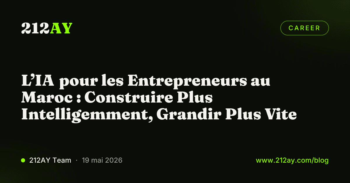 L’IA pour les Entrepreneurs au Maroc : Construire Plus Intelligemment, Grandir Plus Vite