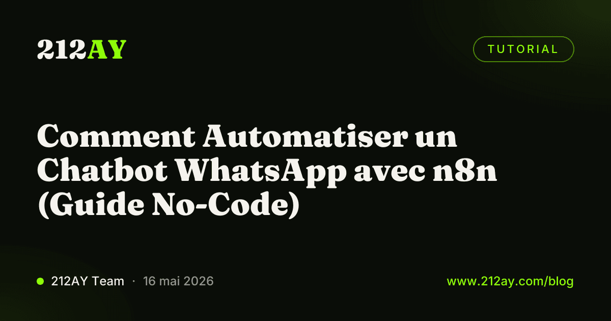 Comment Automatiser un Chatbot WhatsApp avec n8n (Guide No-Code)