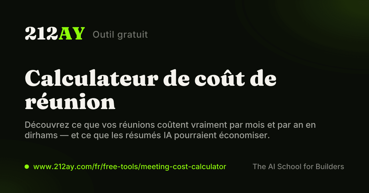 Calculateur de coût de réunion