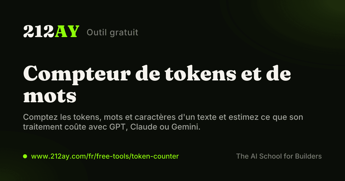 Compteur de tokens et de mots
