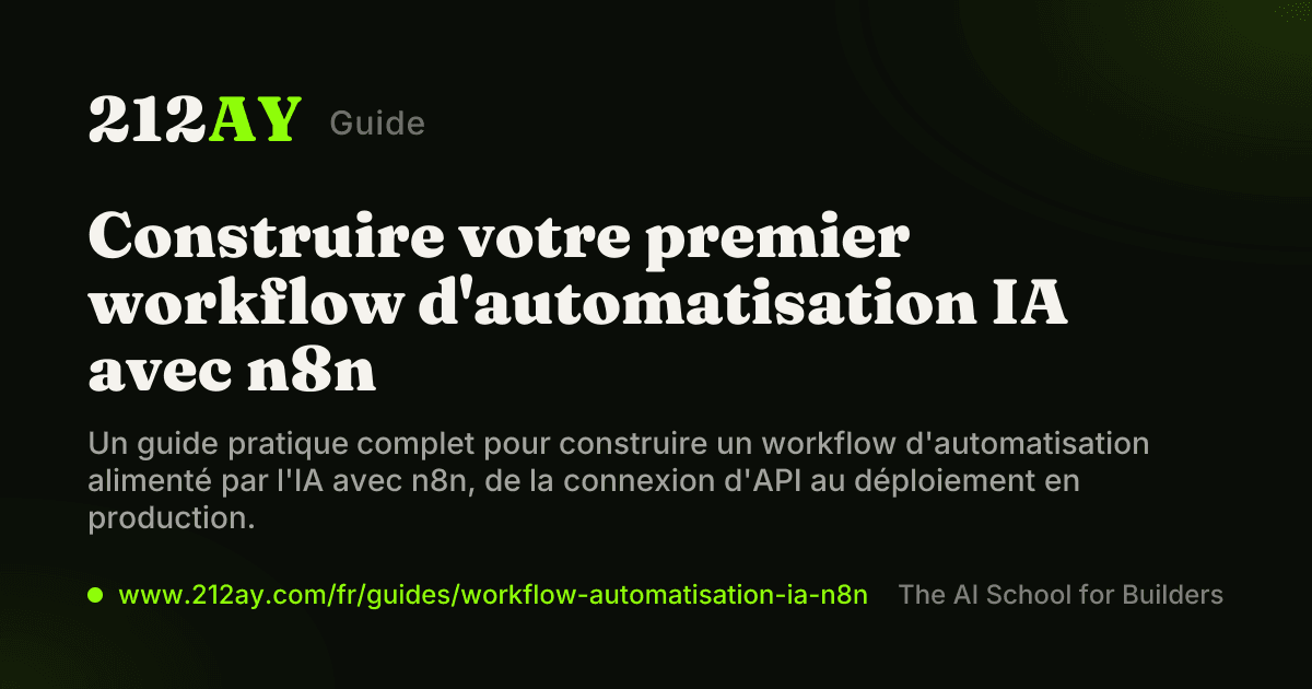 Construire votre premier workflow d'automatisation IA avec n8n