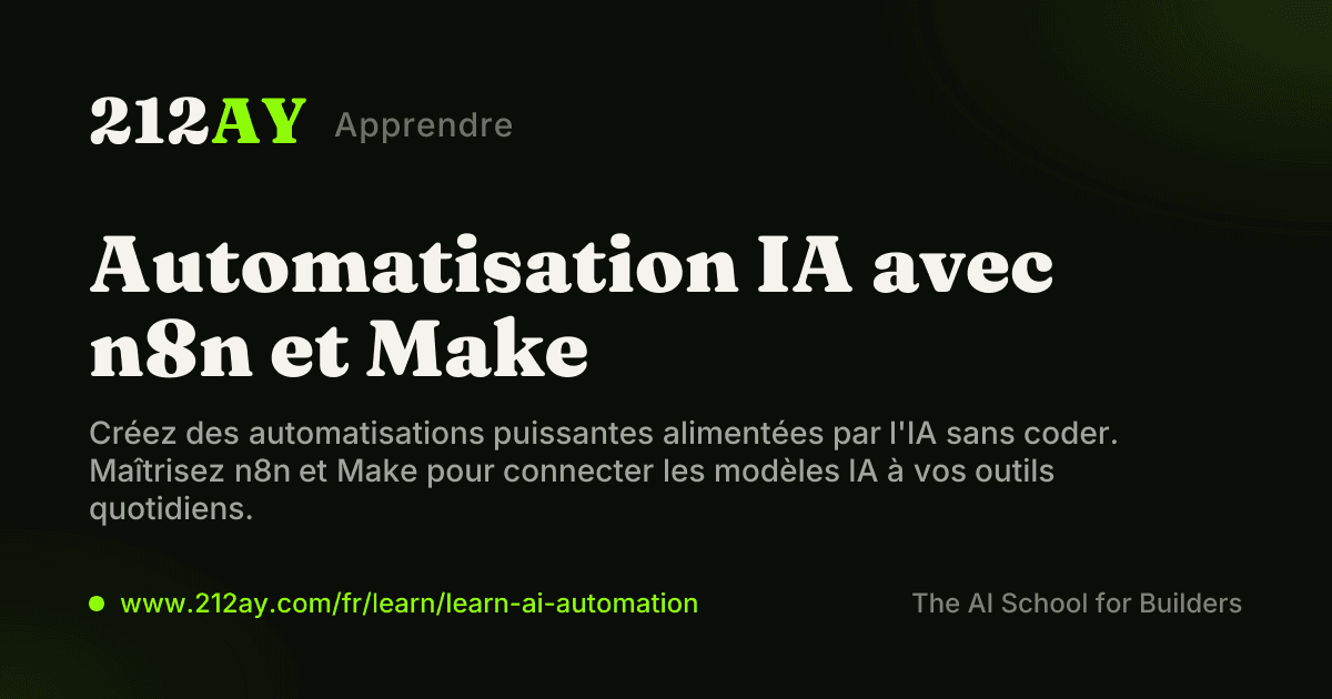 Automatisation IA avec n8n et Make
